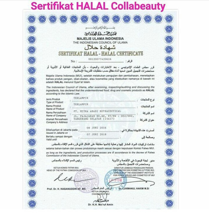 sertifikat-MUI-Halal-Colla-Beauty